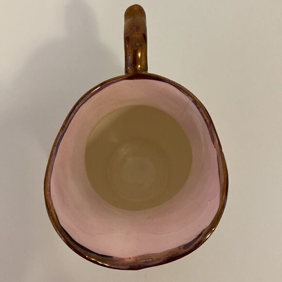 Vintage Porcelain Louis XV Pitcher Creamer Hand Painted Gold Finish - Picture 8 of 10